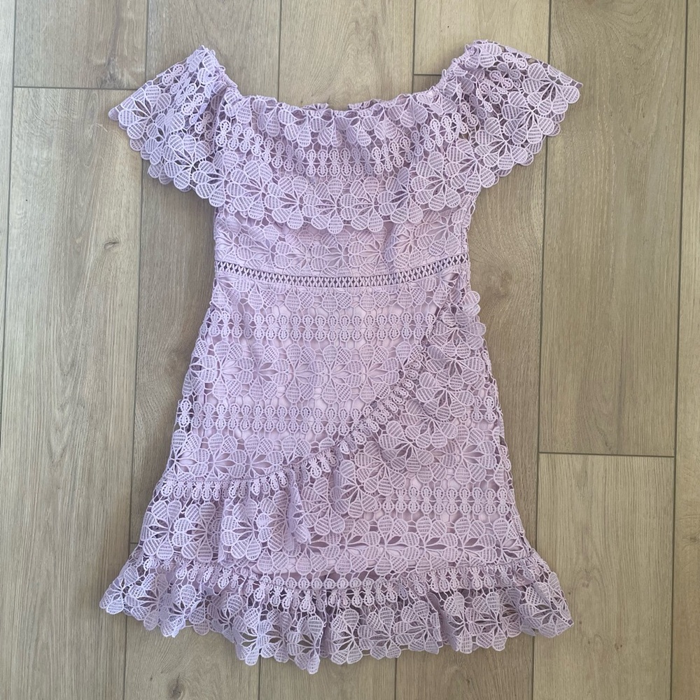 Lulu's Off the Shoulder Lace Dress